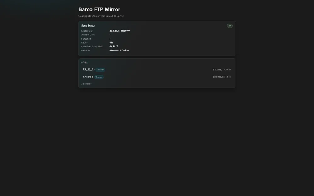 Barco FTP Mirror